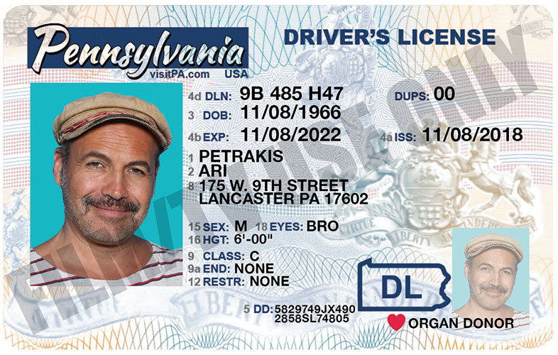 fake Pennsylvania ID signs.